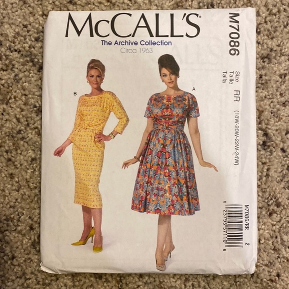 Volup McCall’s Archive Collection Circa 1963 dress sewing pattern